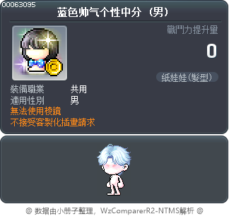 蓝色帅气个性中分 Tooltip