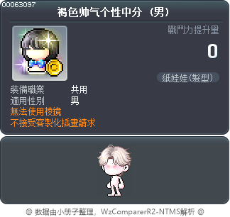褐色帅气个性中分 Tooltip