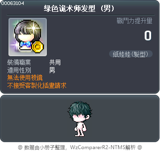 绿色诡术师发型 Tooltip