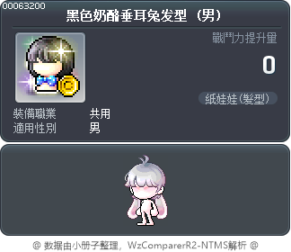 黑色奶酪垂耳兔发型 Tooltip