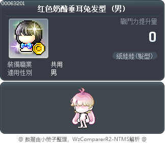 红色奶酪垂耳兔发型 Tooltip