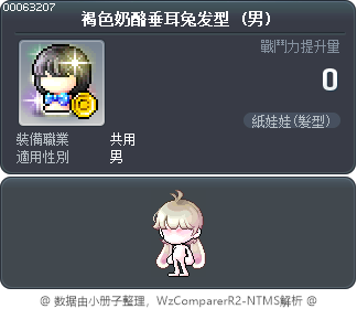 褐色奶酪垂耳兔发型 Tooltip