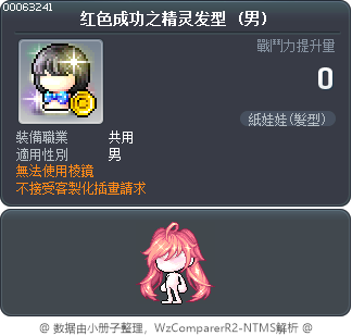 红色成功之精灵发型 Tooltip