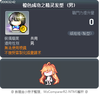 橙色成功之精灵发型 Tooltip