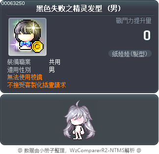 黑色失败之精灵发型 Tooltip
