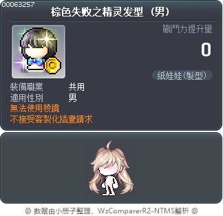 棕色失败之精灵发型 Tooltip