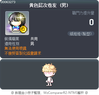 黄色层次卷发 Tooltip