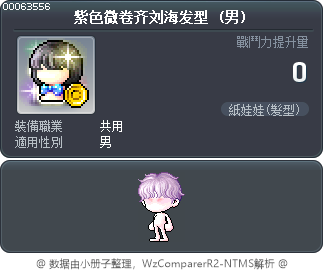紫色微卷齐刘海发型 Tooltip