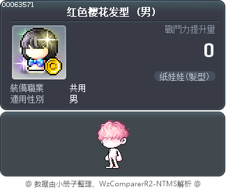 红色樱花发型 Tooltip