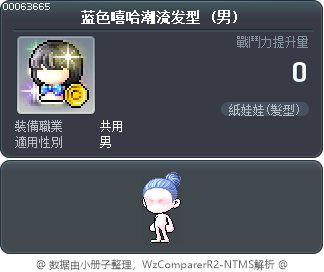 蓝色嘻哈潮流发型 Tooltip