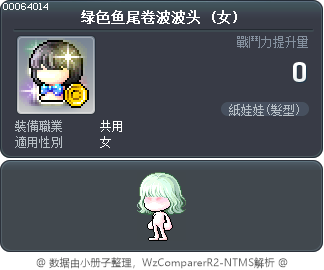 绿色鱼尾卷波波头 Tooltip