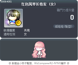 红色风琴长卷发 Tooltip