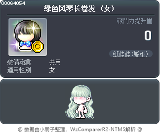 绿色风琴长卷发 Tooltip