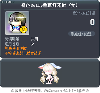 褐色Selfy垂耳灯笼辫 Tooltip