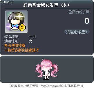 红色舞会淑女发型 Tooltip