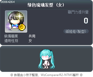 绿色清爽双马尾 Tooltip