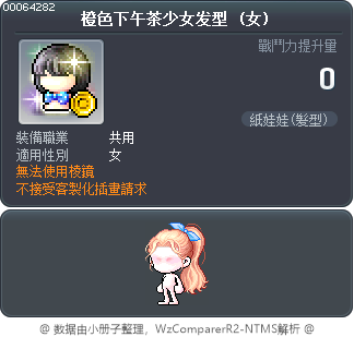 橙色下午茶少女发型 Tooltip
