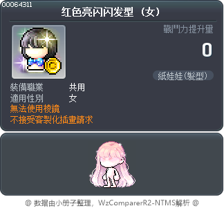 红色亮闪闪发型 Tooltip