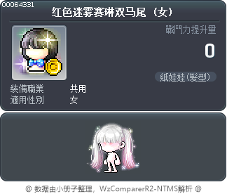 红色迷雾赛琳双马尾 Tooltip