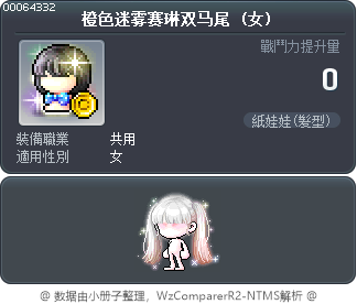 橙色迷雾赛琳双马尾 Tooltip