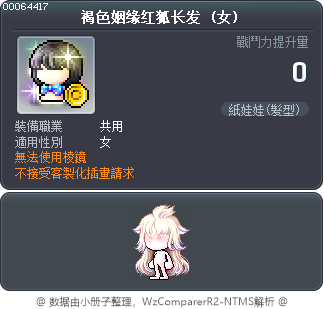 褐色姻缘红狐长发 Tooltip