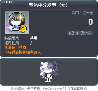 紫色中分发型 Tooltip