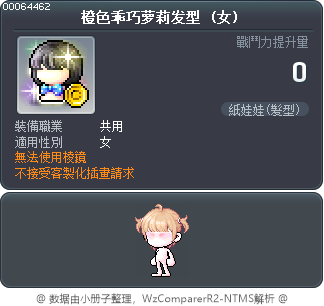 橙色乖巧萝莉发型 Tooltip
