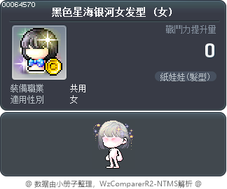 黑色星海银河女发型 Tooltip