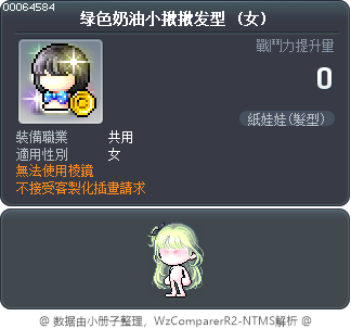 绿色奶油小揪揪发型 Tooltip