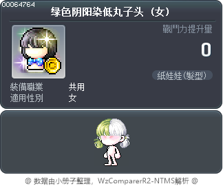 绿色阴阳染低丸子头 Tooltip