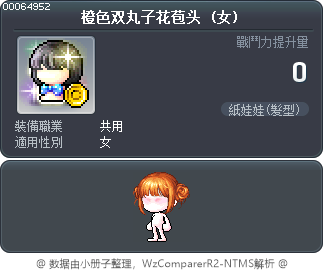 橙色双丸子花苞头 Tooltip