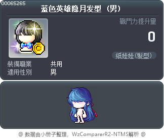 蓝色英雄隐月发型 Tooltip