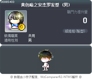 黄色暗之安杰罗发型 Tooltip