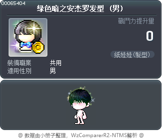 绿色暗之安杰罗发型 Tooltip