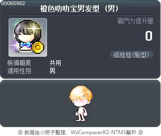 橙色叻叻宝男发型 Tooltip