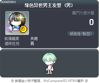 绿色异世男主发型 Tooltip