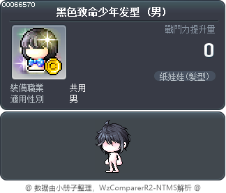 黑色致命少年发型 Tooltip