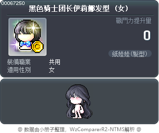 黑色骑士团长伊莉娜发型 Tooltip