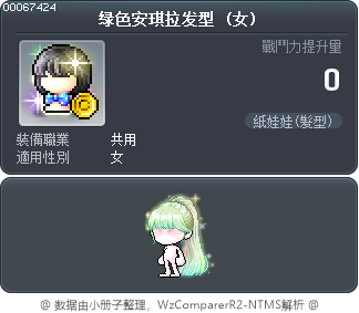 绿色安琪拉发型 Tooltip