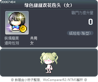 绿色甜甜双花苞头 Tooltip