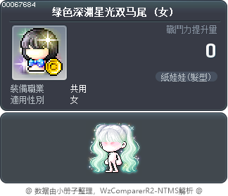 绿色深渊星光双马尾 Tooltip