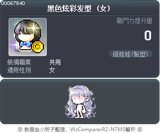 黑色炫彩发型 Tooltip