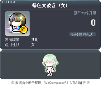 绿色大波卷 Tooltip