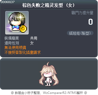 棕色失败之精灵发型 Tooltip