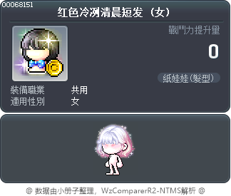 红色冷冽清晨短发 Tooltip