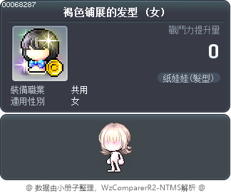 褐色铺展的发型 Tooltip