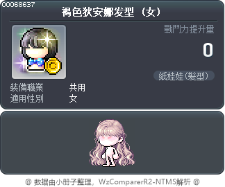 褐色狄安娜发型 Tooltip