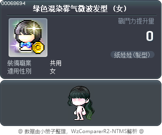 绿色混染雾气微波发型 Tooltip