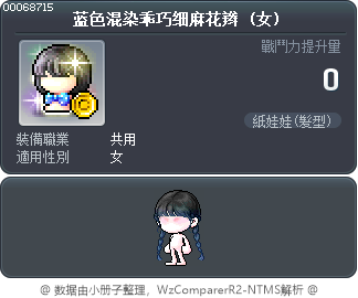蓝色混染乖巧细麻花辫 Tooltip