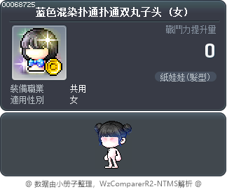 蓝色混染扑通扑通双丸子头 Tooltip